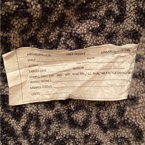 Free People Denim Sherpa Winter Coat Jacket M - Picture 3 of 4